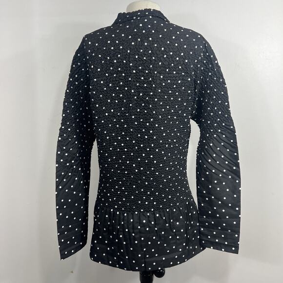 Yoshiki Hishinuma Vintage Black Polka Dot Blouse Size 2/Medium - Picture 3 of 9